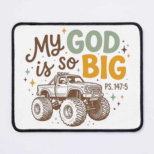 Item preview, My God Is So Big - Monster Truck Christian Bible Verse - Psalm 147:5 designed and sold by raedattia.