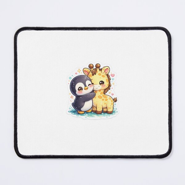 Item preview, Cute Penguin and Giraffe Sticker | Kawaii Animal BFF | Aesthetic Laptop Sticker` designed and sold by Chinnibujji.