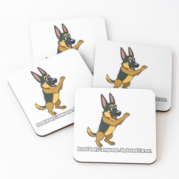 Item preview, German Shepherd - Read Body Language Updated Threat - Funny GSD Gift designed and sold by pawdrops.