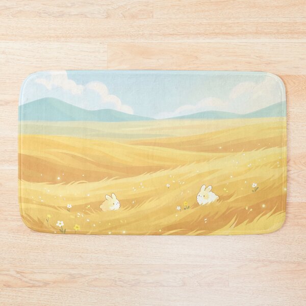 Item preview, Cute Bunnies in Golden Wheat Field Landscape designed and sold by Neural Dream.