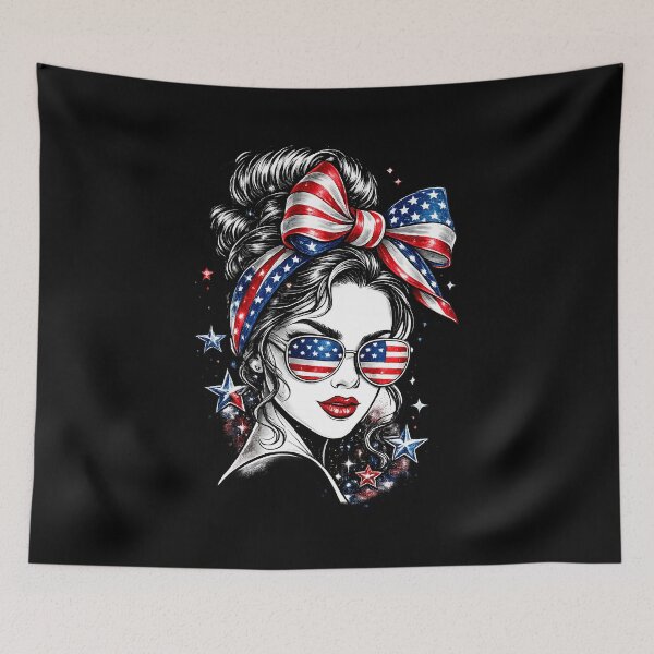 Item preview, Patriotic American Girl Vintage USA designed and sold by ArcadiaSilence.
