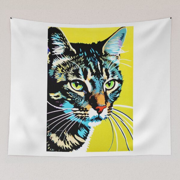 Item preview, Art - Pop Art Cat, Iconic 1960s Style designed and sold by World-Pets.