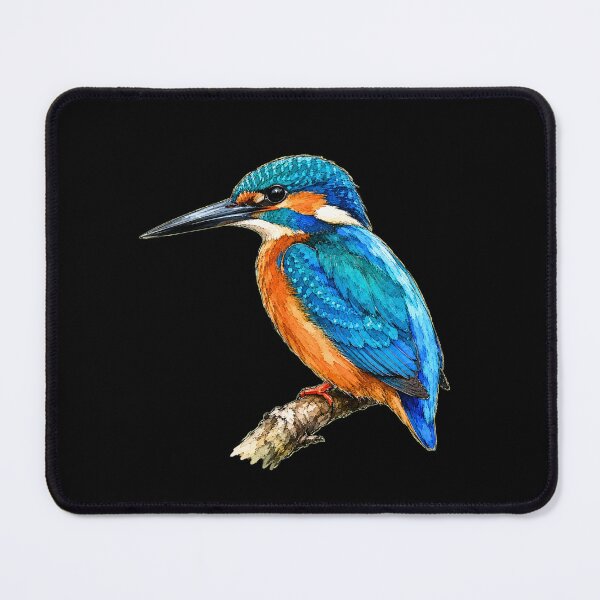 Item preview, Minimal Kingfisher Watercolor | Hand Drawn Bird Illustration designed and sold by ColorSplash123.