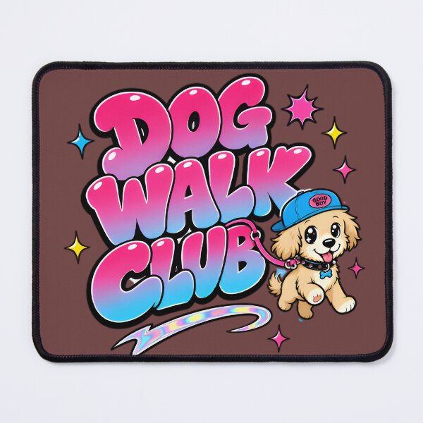Item preview, Dog Walk Club Y2K Bubble Graffiti Pet Lover Aesthetic Tee designed and sold by Print Finds.