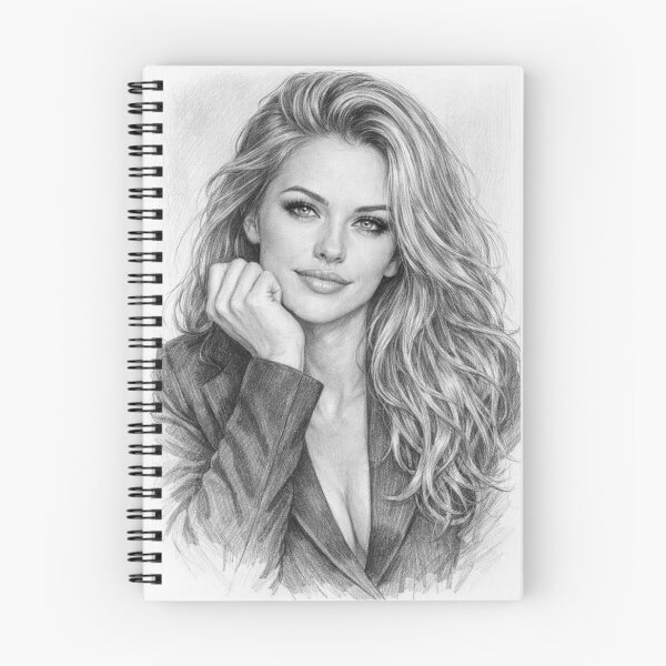 Item preview, Chic 90s glamorous blonde pencil sketch - Vintage supermodel art print & accessory designed and sold by Bela Ambrus.