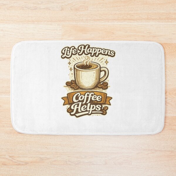 Item preview, Life Happens Coffee Helps | Retro Coffee Lover Design designed and sold by ✨ Daily Vibe Studio ✨.