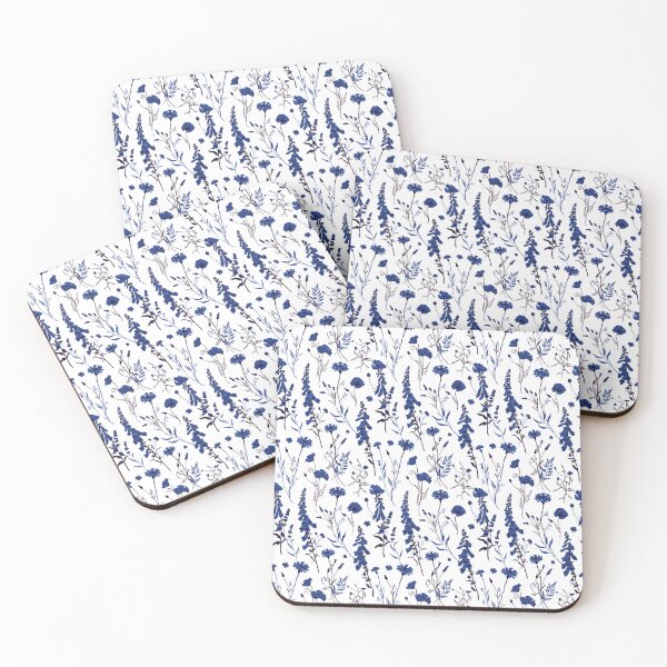 Item preview, Blue Wildflower Botanical Pattern designed and sold by NuvoraNest.