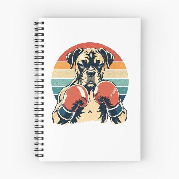 Item preview, Vintage Boxer Dog Boxing Gloves Retro Sunset designed and sold by Moizento.