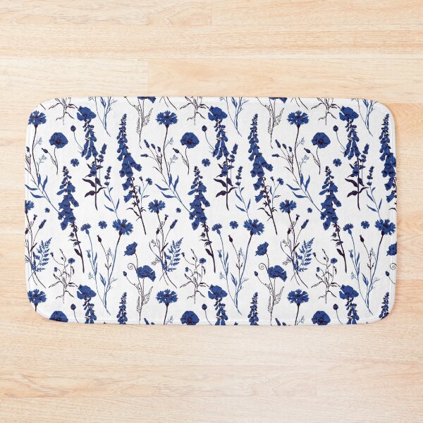 Item preview, Blue Wildflower Botanical Pattern designed and sold by NuvoraNest.