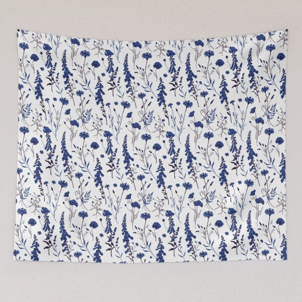 Item preview, Blue Wildflower Botanical Pattern designed and sold by NuvoraNest.