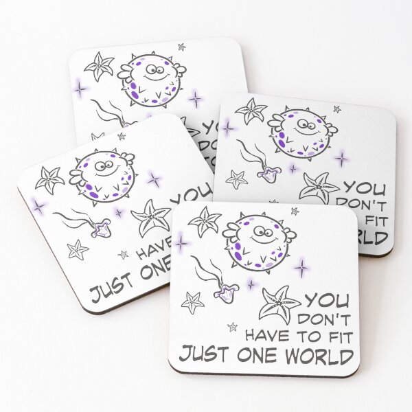 Item preview, You Don't Have to Fit Just One World – Gentle Ocean Line Art designed and sold by Samaya-.