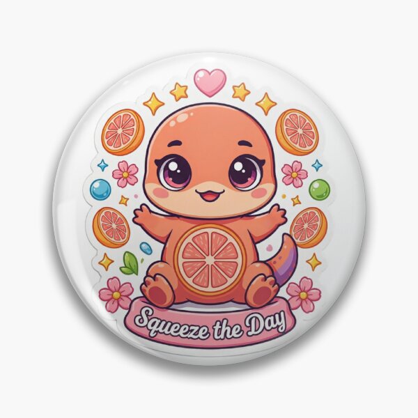 Item preview, Squeeze the Day Grapefruit Gecko Kawaii T-Shirt – Cute Citrus Gecko Sticker Gift for Reptile Lovers & Kawaii Animal Fans designed and sold by GemBob Creations.