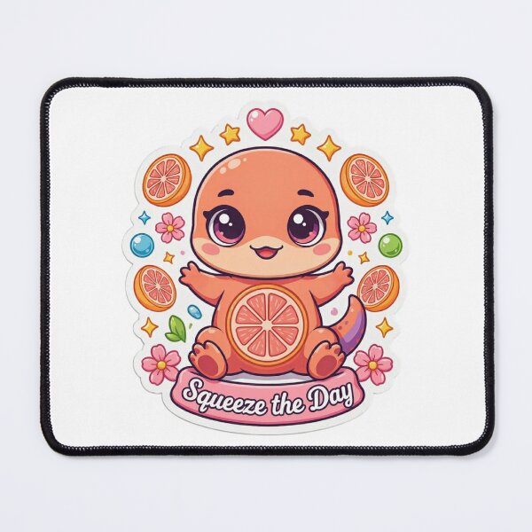 Item preview, Squeeze the Day Grapefruit Gecko Kawaii T-Shirt – Cute Citrus Gecko Sticker Gift for Reptile Lovers & Kawaii Animal Fans designed and sold by GemBob Creations.