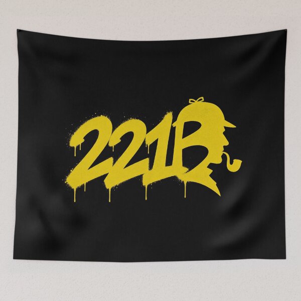 Item preview, Sherlock Holmes – Yellow 221B Graffiti Mark designed and sold by Fenay Designs.