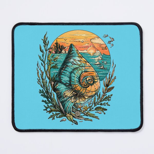 Item preview, Vintage Nautilus Seashell – Tropical Ocean Sunset Coastal Graphic designed and sold by puzzell.