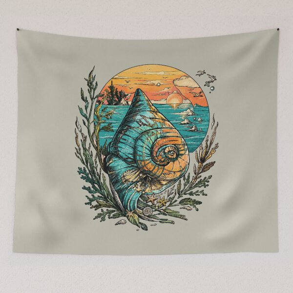 Item preview, Vintage Nautilus Seashell – Tropical Ocean Sunset Coastal Graphic designed and sold by puzzell.