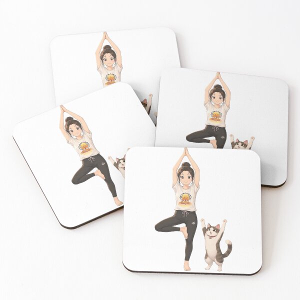 Item preview, Rooted Together – Vrikshasana & Curious Cat designed and sold by dawnlotus.