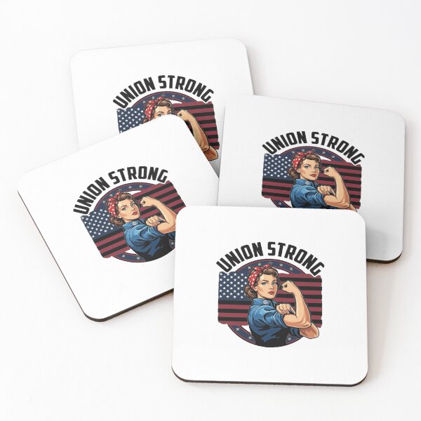 Item preview, Strong Woman Flexing Retro American Flag Art designed and sold by SiarheiYur.