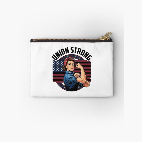 Item preview, Strong Woman Flexing Retro American Flag Art designed and sold by SiarheiYur.