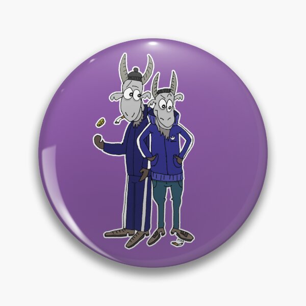 Item preview, Funny Street GOATs Tracksuit Sticker | Quirky Bad Boy Billy Goats Cartoon designed and sold by MyxaART.