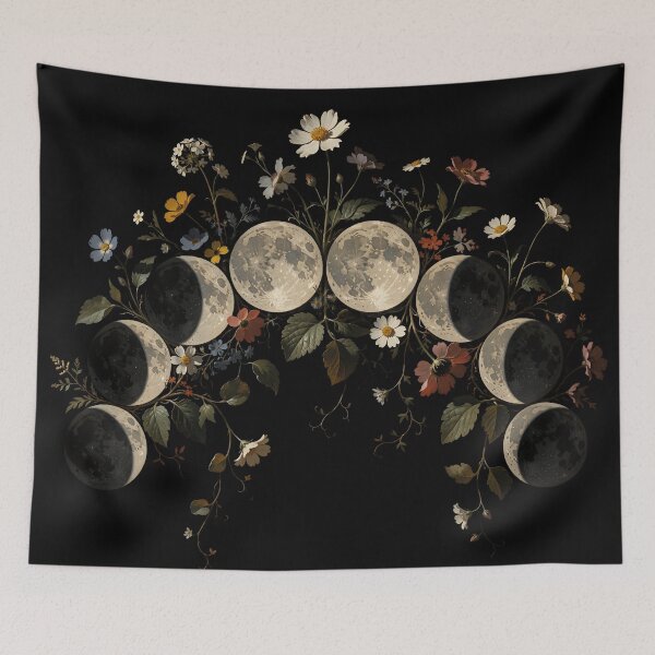 Item preview, Moon Phases Botanical designed and sold by Emberama.