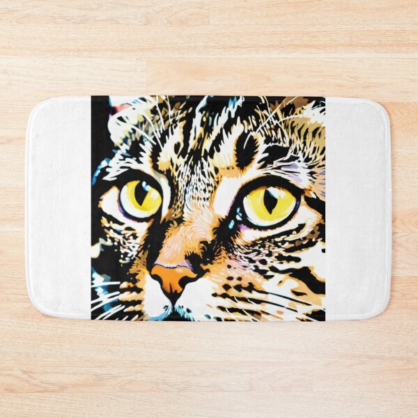 Item preview, Art - Pop Art Cat, Vibrant and Colorful Feline Portrait designed and sold by World-Pets.