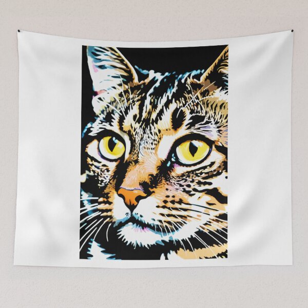 Item preview, Art - Pop Art Cat, Vibrant and Colorful Feline Portrait designed and sold by World-Pets.