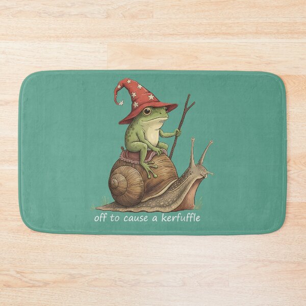 Item preview, Funny Frog Wizard Off to Cause A Kerfuffle Meme designed and sold by KathieFaugh.