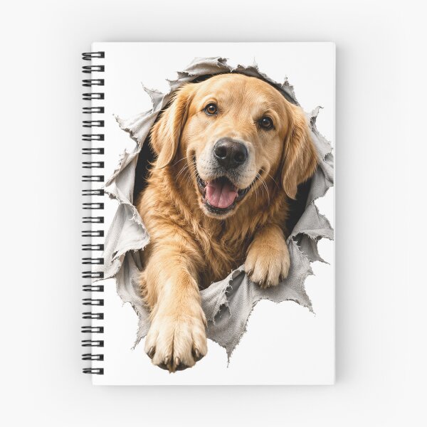 Item preview, Golden Retriever Breaking Through Wall | 3D Dog Illusion | Funny Dog Lover Gift designed and sold by Golden Era Studio.