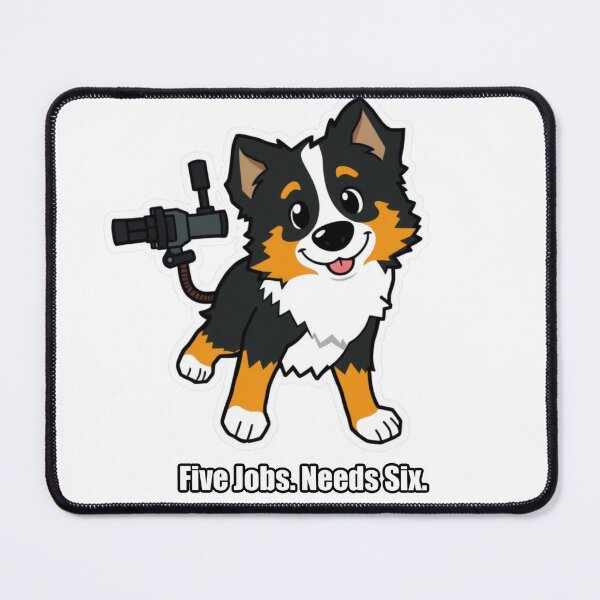 Item preview, Australian Shepherd - Five Jobs Needs Six - Funny Aussie Gift designed and sold by pawdrops.