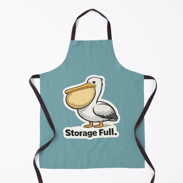 Item preview, Storage Full. Funny Pelican Meme | Bird Sticker Design designed and sold by BabyStark.