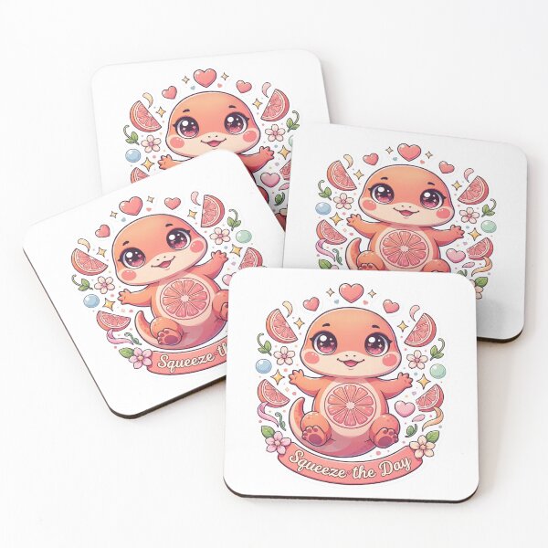 Item preview, Squeeze the Day Grapefruit Gecko Kawaii T-Shirt – Cute Citrus Gecko Sticker Gift for Reptile Lovers, Cozy Girls & Summer Vibes designed and sold by GemBob Creations.