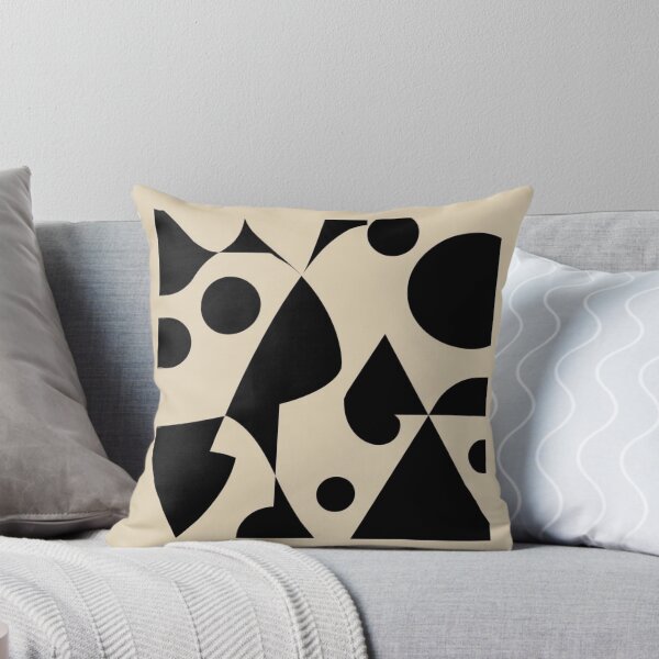 Item preview, Mid Century Modern Abstract Black Shapes Art Print designed and sold by Xenovita.