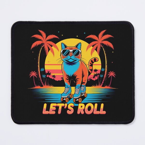 Item preview, Let's Roll Cat Skater designed and sold by BKDIGITALSHOP.