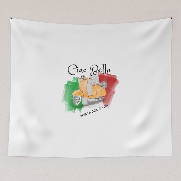 Item preview, Ciao bella Italy flag designed and sold by Ashtreemeadow.