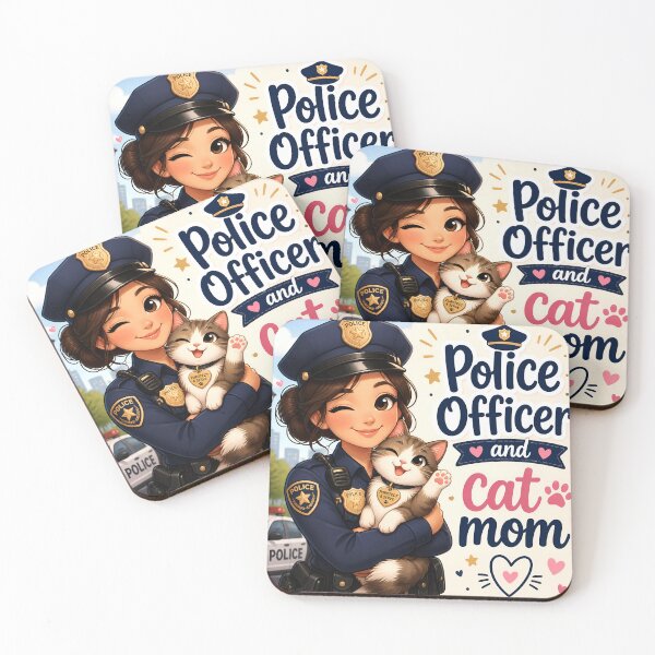 Artikelvorschau, Polizistin und Katzenmama – Lustiges Geschenk-Shirt für Polizistinnen und Katzenmama entworfen und verkauft von DoggyDayLove.