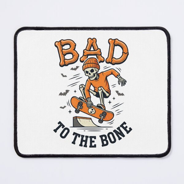 Item preview, Bad To The Bone Skater Skeleton – Edgy Streetwear Skateboard designed and sold by raedattia.