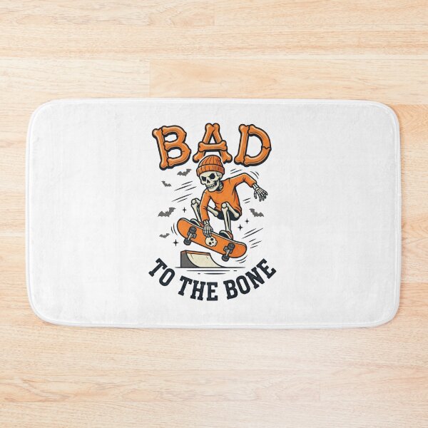 Item preview, Bad To The Bone Skater Skeleton – Edgy Streetwear Skateboard designed and sold by raedattia.