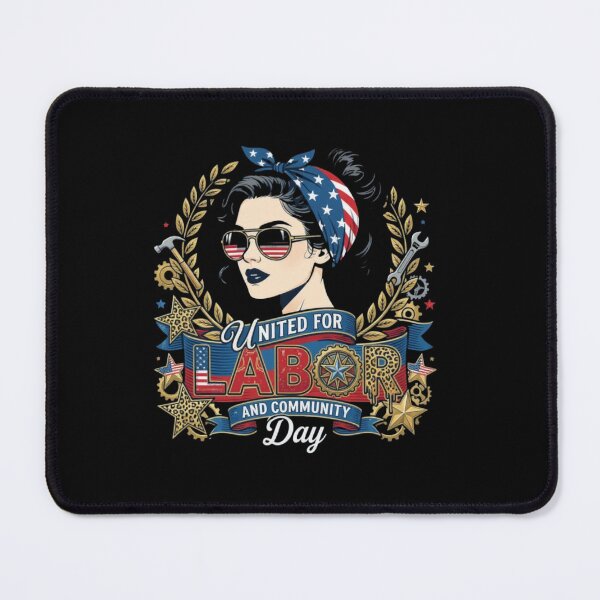 Item preview, United For Labor Day Patriotic Retro Woman Design designed and sold by SiarheiYur.