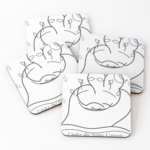Item preview, Under the Same Canopy – Minimalist Trees and Hammock Line Art designed and sold by FlamoArt.