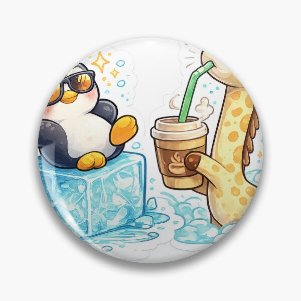 Item preview, Chill Bro Penguin Giraffe Funny Sticker | Cute Animal Meme | Laptop Sticker` designed and sold by Chinnibujji.