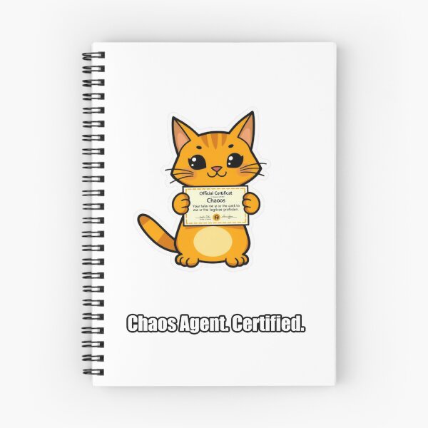 Item preview, Orange Cat - Chaos Agent Certified - Funny Orange Cat Gift designed and sold by pawdrops.
