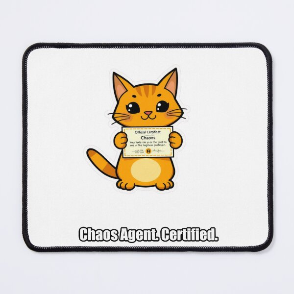 Item preview, Orange Cat - Chaos Agent Certified - Funny Orange Cat Gift designed and sold by pawdrops.