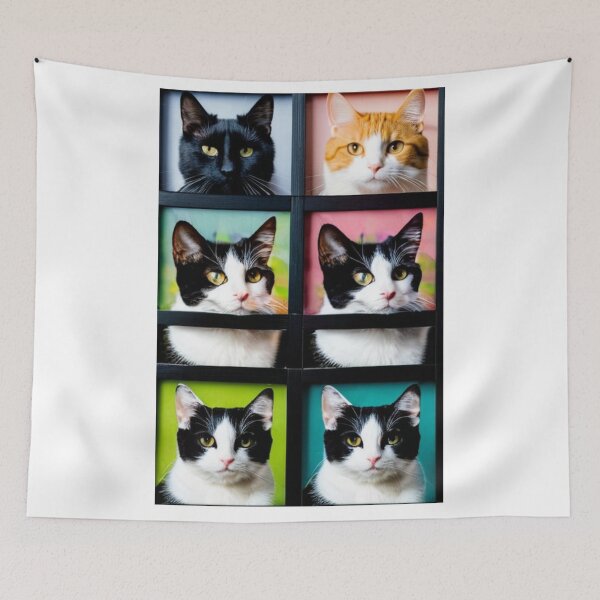 Item preview, Art - Pop Art Cats, Colorful 1960s Serigraph Composition designed and sold by World-Pets.