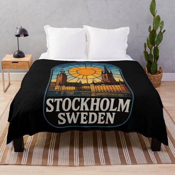 Item preview, Stockholm Sweden Cityscape Stained Glass Europe Travel designed and sold by TomFrontierArt.