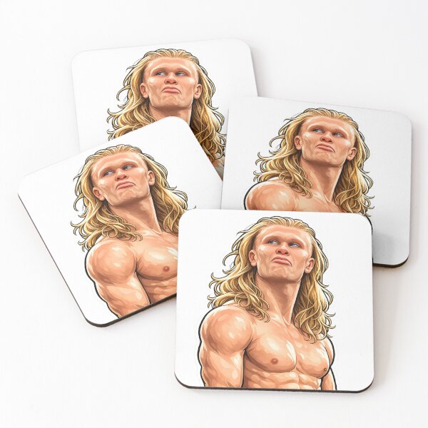 Item preview, Funny Cartoon Soccer Legend Sticker | Bold Blonde Athlete Caricature | Sports Fan Art designed and sold by OSAMA MO.