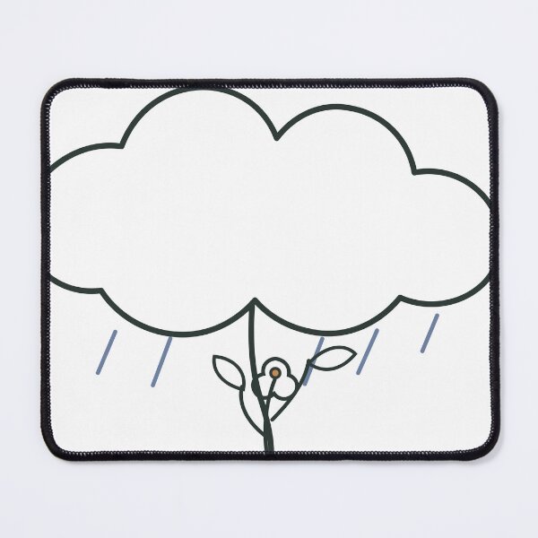 Item preview, Grow Through the Rain – Minimalist Wildflower and Cloud Line Art designed and sold by WORN.THOUGHTS.