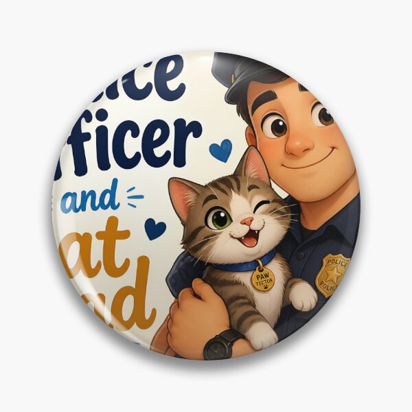 Item preview, Police Officer and Cat Dad — Funny Male Police Officer Cat Dad Gift Shirt designed and sold by DoggyDayLove.
