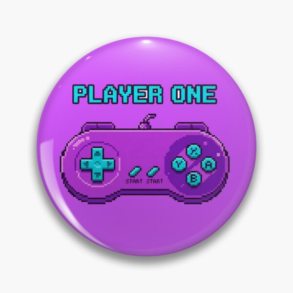 Item preview, A vibrant purple video game controller with the words 'Player One' designed and sold by QalandarArts.