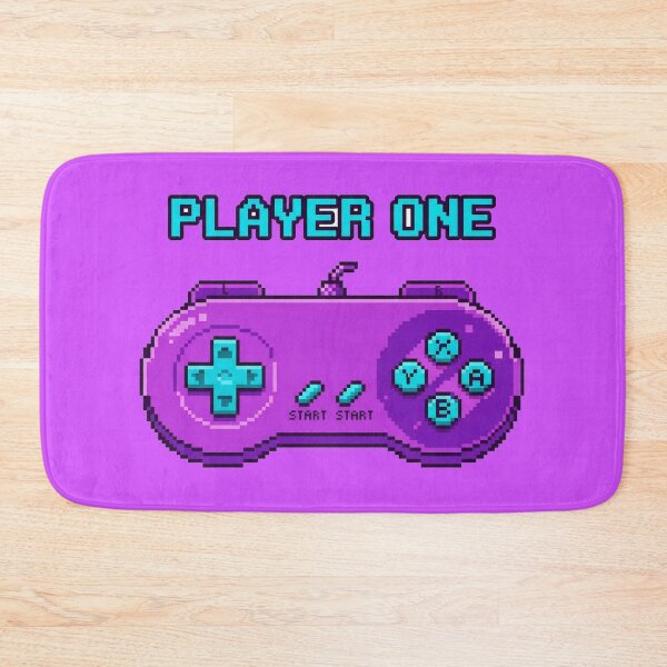Item preview, A vibrant purple video game controller with the words 'Player One' designed and sold by QalandarArts.